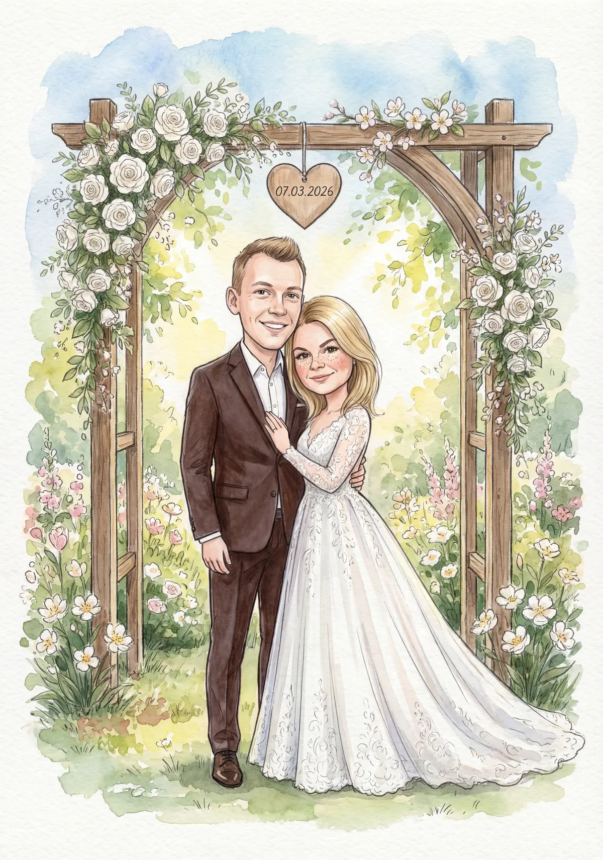 Karykatura portretowa, płótno na zamówienie, praca nr 06, Atelier Karykatur